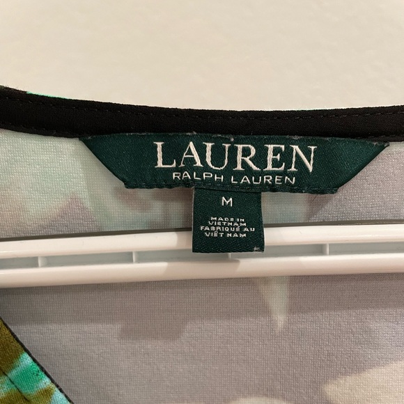 Ralph Lauren palm print flutter sleeve shift dress - Picture 2 of 3